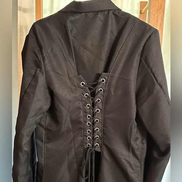 Forum Novelties Black Coat Steampunk Wizard Mid Evil Full Length Long Sleeve - Picture 2 of 4